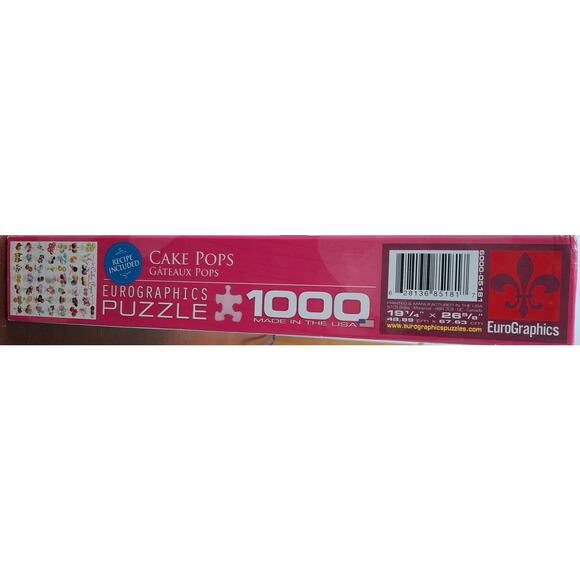 Eurographics Puzzle Cake Pops Dessert 1000 Piece Jigsaw Puzzle w Recipe - Picture 2 of 5